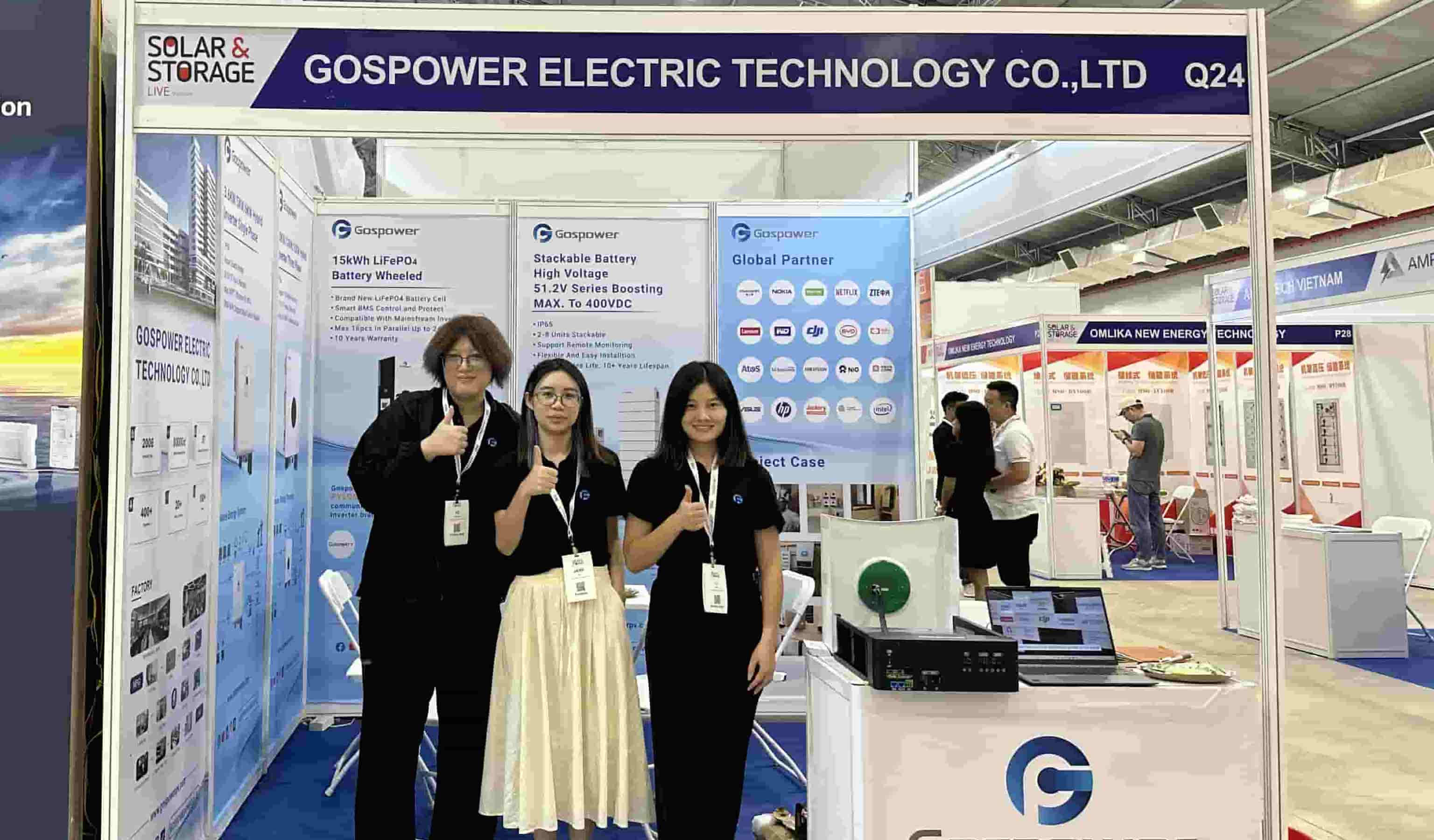 تقدم GOSPOWER حلول الطاقة الشمسية الذكية في 2024 Solar and Storage Live Vietnam